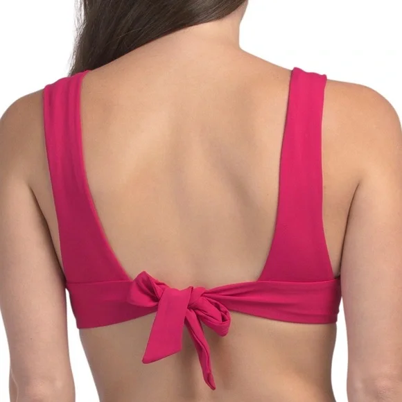 NWT ❤️ Robin Piccone Fuchsia Bikini with Gold Accents. MSRP $216 - Picture 3 of 12